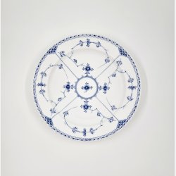 Musselmalet Halvblonde Fad Stort Rundt nr. 1-539. sorterin 2 