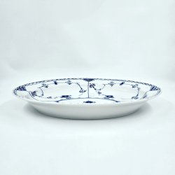 Musselmalet Halvblonde Ovalt Fad nr. 1-628. sorterin 2 