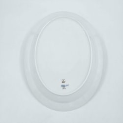 Bl Blomst Kantet Ovalt Fad nr. 10-8538. sortering 1  