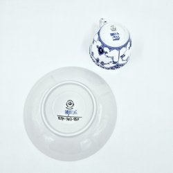 Musselmalet Halvblonde Kaffekop nr. 1-703. sortering 1 Sjlden