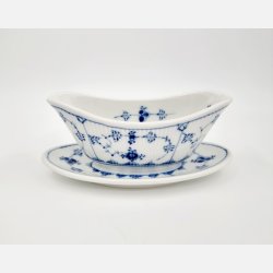 Musselmalet Riflet Hotel / Jern Porceln Sovseskl nr. 1-2257. sortering 2