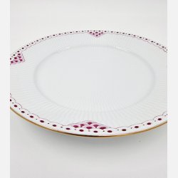 Purpur Frokosttallerken Med Guldkant nr. 622. sortering 1
