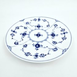 Musselmalet Riflet Sidetallerken nr. 1-300. sortering 2  