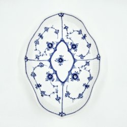 Musselmalet Riflet Oval Asiet nr. 1-147. sortering 1