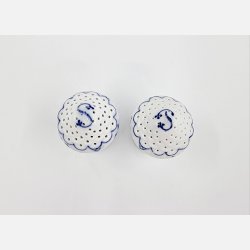 Musselmalet Riflet Salt &amp; Peber nr. 1-476 / 1-480. sortering 1