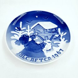 B &amp; G Juleplatte Fuglenes Jul Juleaften 1967. Sortering 1 