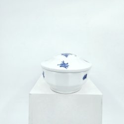 Bl Blomst Kantet Skl Med Lg nr. 10-8600. sortering 1 Sjlden