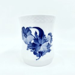 Bl� Blomst Flettet Vase nr. 10-8254. sortering 1