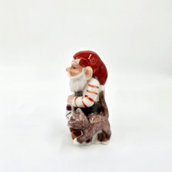 Royal Copenhagen Pixie Nisse Med Lygte &amp; Kat nr. 760. Sortering 1  
