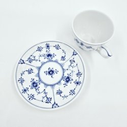 Musselmalet Riflet Espressokop nr. 054. sortering 1 