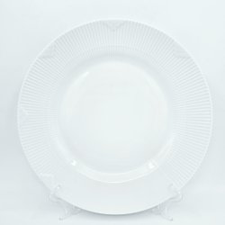 Royal Copenhagen Hvid Elements Middagstallerken nr. 627. sortering 1 