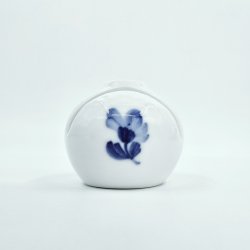 Bl Blomst Flettet Kuvert Vase / Bordkortholder nr. 10-8176. sortering 1 Sjlden 