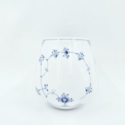 Musselmalet Riflet Vase nr. 680. sortering 1  