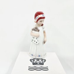 Royal Copenhagen Figur Pige Med Julesok nr. 093. sortering 1 