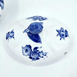 Bl� Blomst Flettet Terrin &amp; Underfad nr. 10-8134. sortering 3  