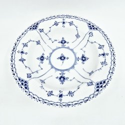 Musselmalet Halvblonde Dyb Tallerken nr. 1-566. sortering 2 