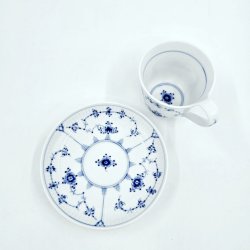 Musselmalet Riflet Hjhankskop &amp; Underkop nr. 093 / 094. sortering 2 