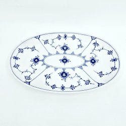 Musselmalet Riflet Oval asiet nr. 356. sortering 1 