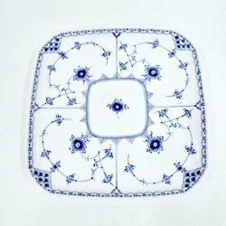 Musselmalet Halvblonde Firkantet Tallerken nr. 720. sortering 2