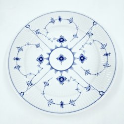 Musselmalet Riflet Middagstallerken nr. 627. sortering 2 