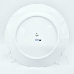 Royal Copenhagen Hvid Riflet Platin Frokosttallerken nr. 622. sortering 2  