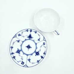 Musselmalet Riflet Espressokop nr.1-357. sortering 1 