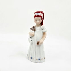 Royal Copenhagen Figur Pige Med Julesok nr. 093. sortering 1 