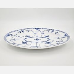 Musselmalet Halvblonde Ovalt Fad nr. 1-532. sorterin 2 