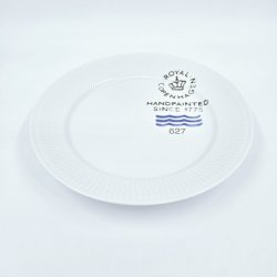 Royal Copenhagen Hvidriflet Signatur Middagstallerken nr. 627. sortering 1  