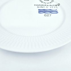 Royal Copenhagen Hvidriflet Signatur Middagstallerken nr. 627. sortering 1  