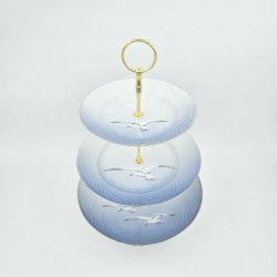 Mgestel 3 Etagers Opsats Med Guldkant 