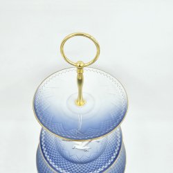 Mgestel 3 Etagers Opsats Med Guldkant  