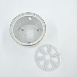  Mgestel Fyrfadsvarmer nr. 237 Med Guldkant 2 sortering 