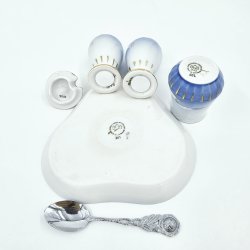 Mgestel Plate De Menage nr. 52D Med Guldkant 2 sortering   