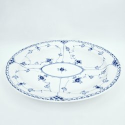 Musselmalet Halvblonde Stort Ovalt Fad nr. 1-533. sorterin 2