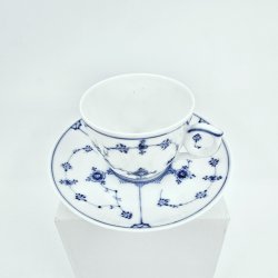 Musselmalet Riflet Kaffekop nr. 1-79. sortering 1 