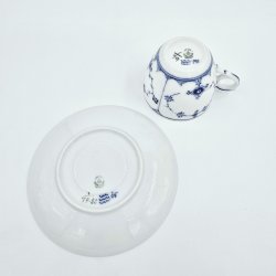 Musselmalet Riflet Kaffekop nr. 1-79. sortering 1 