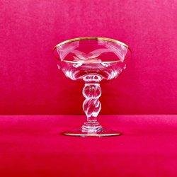 Mgeglas Champagneskl Med Guldkant