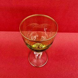 Mgeglas Hvidvinsglas Med Guldkant