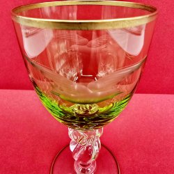 Mgeglas Hvidvinsglas Med Guldkant