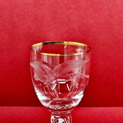 Mgeglas portvinglas Med Guldkant