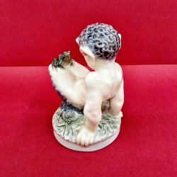 Royal Copenhagen Figur Faun Med Fr nr. 1713. sortering 1  