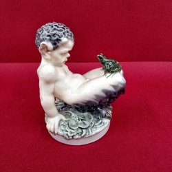 Royal Copenhagen Figur Faun Med Fr nr. 1713. sortering 1  