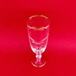 Mgeglas Champagne Fljte Med Guldkant 