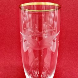 Mgeglas Champagne Fljte Med Guldkant 