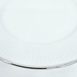 Royal Copenhagen Hvid Rflet Platin Frokosttallerken nr. 622. sortering 1 