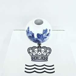 Bl Blomst Flettet Kuvert Vase / Bordkortholder nr. 10-8176. sortering 1 Sjlden 