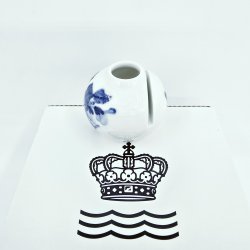 Bl Blomst Flettet Kuvert Vase / Bordkortholder nr. 10-8176. sortering 1 Sjlden 