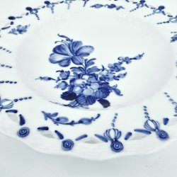 Bl Blomst Helblonde Middagstallerken nr. 10-1745. sortering 1 Sjlden