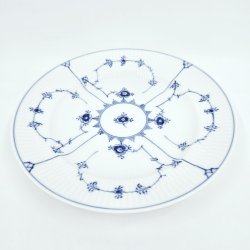 Musselmalet Riflet Spisetallerken nr. 1-176. sortering 1 